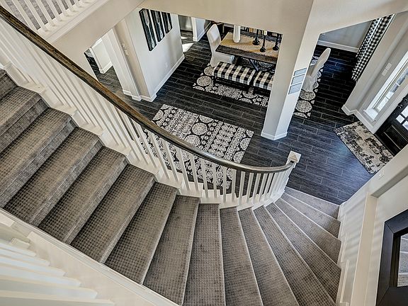 Sweeping curved staircase