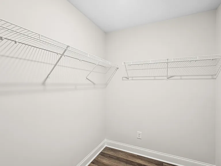 Primary suite full-size walk-in closet.