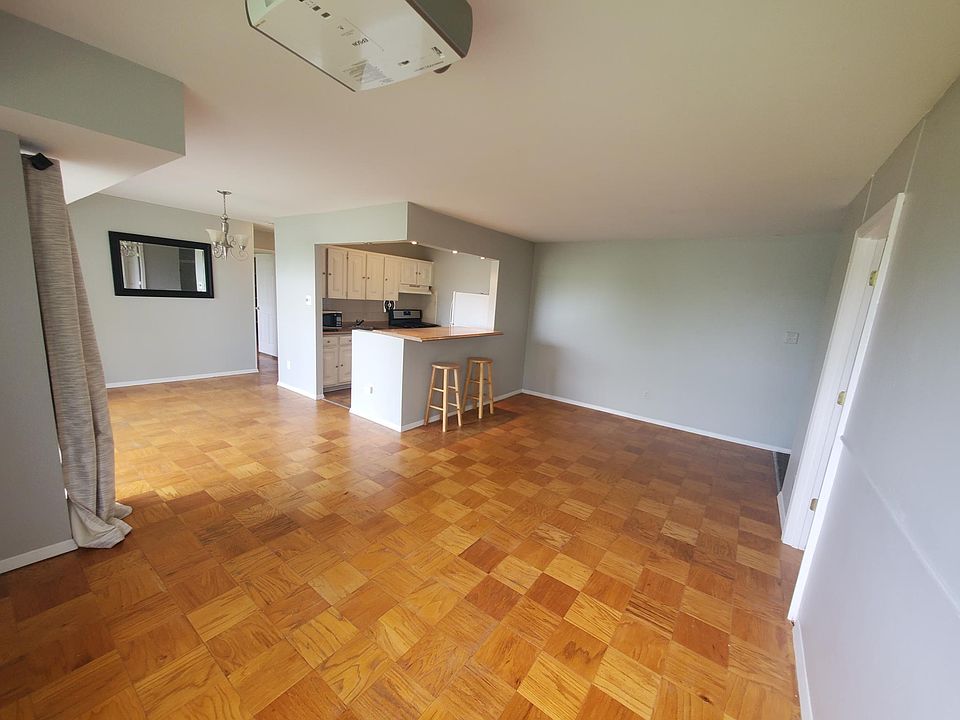 Kitchen from the deep corner of the living room.