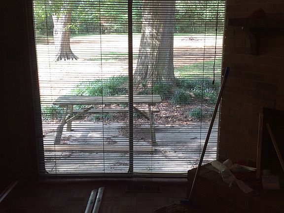 View of backyard from den