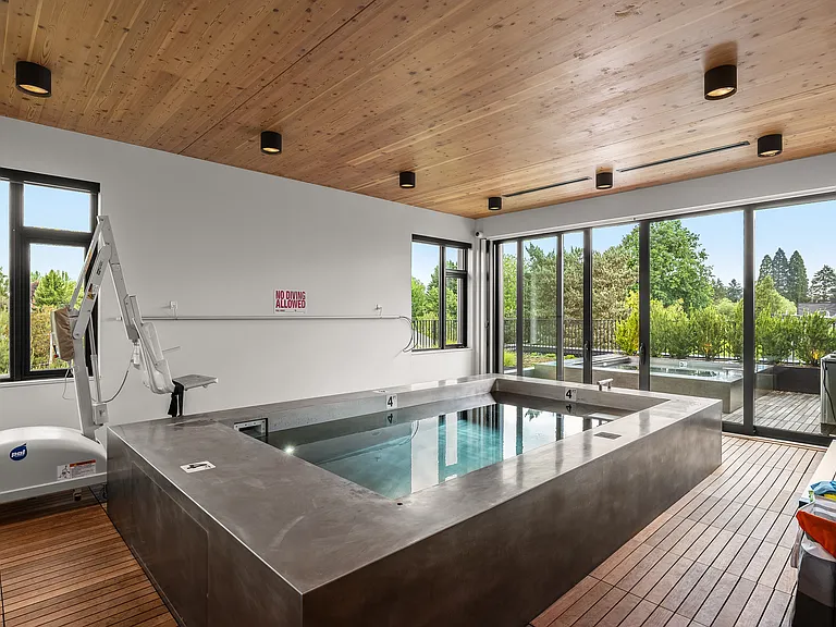 Indoor swim spa