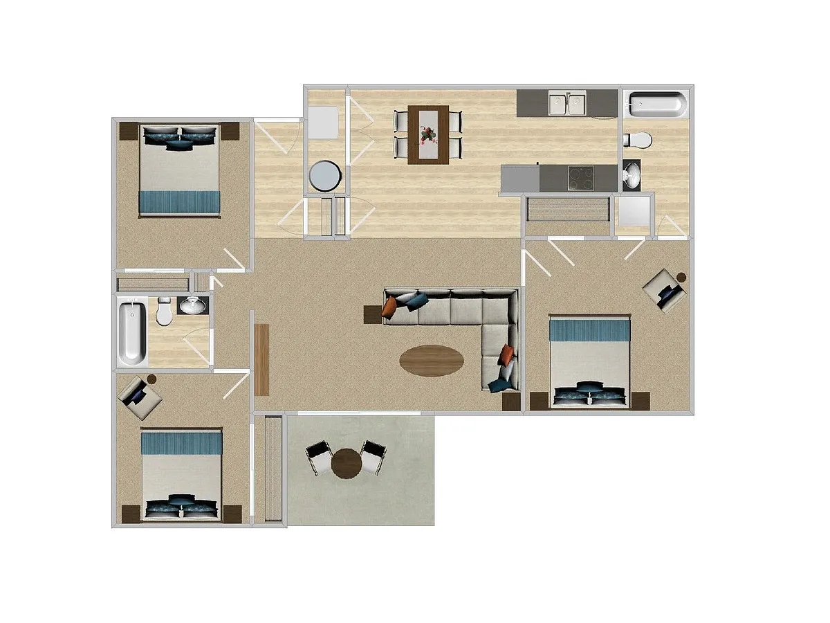 Floor plan 3C w/garage