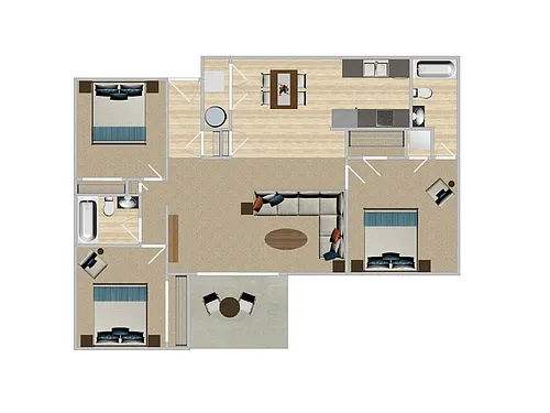 Floor plan 3B