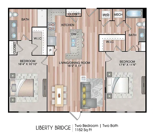 Floor plan Liberty Bridge