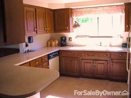 Kitchen with 16x16 tiled floor