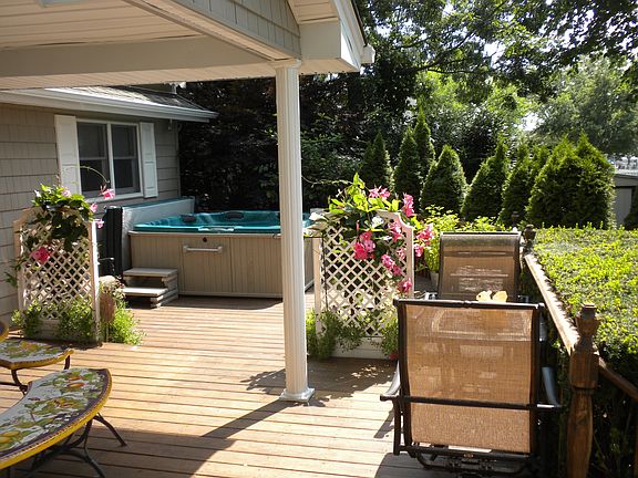 Rear Deck with Hot Tub