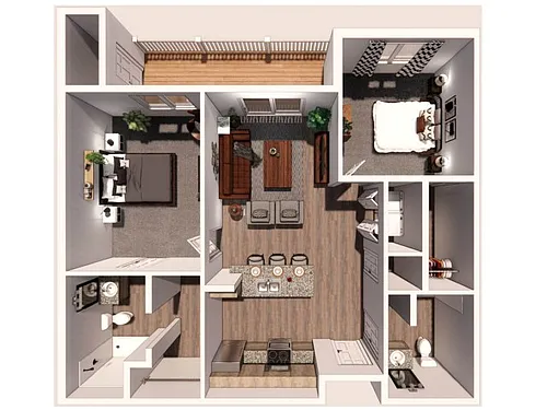 Floor plan 2 Bedroom A