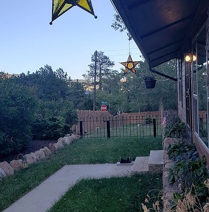 Looking east from the garage