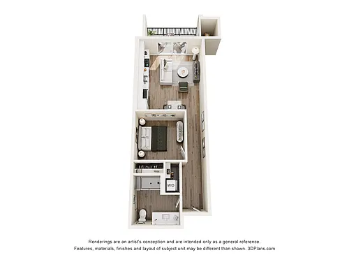Floor plan Urban 1 Bedroom