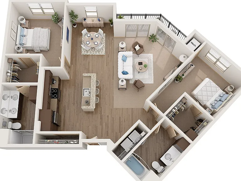 Floor Plan E1 | The Woodlands Apartments | Apartments in Menomonee Falls, WI Floor Plan E1 | The Woodlands Apartments | Apartments in Menomonee Falls, WI
