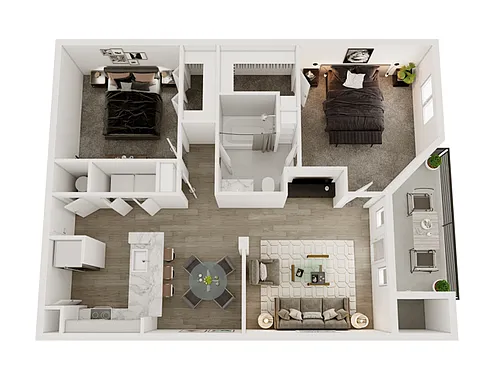 Floor plan Bristol 2x1