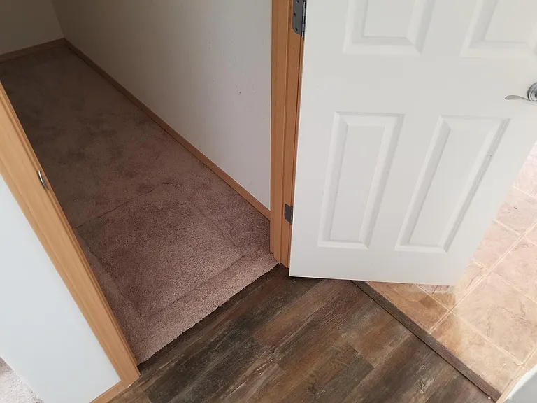 Closet under stairs.