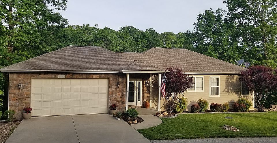 Front with level driveway