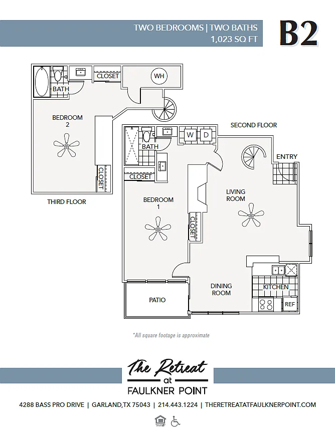 Floor plan 2 Bed/2 Bath Gold