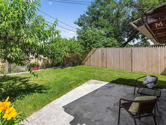 A nice sized concrete patio is perfect for a little afternoon R&R.