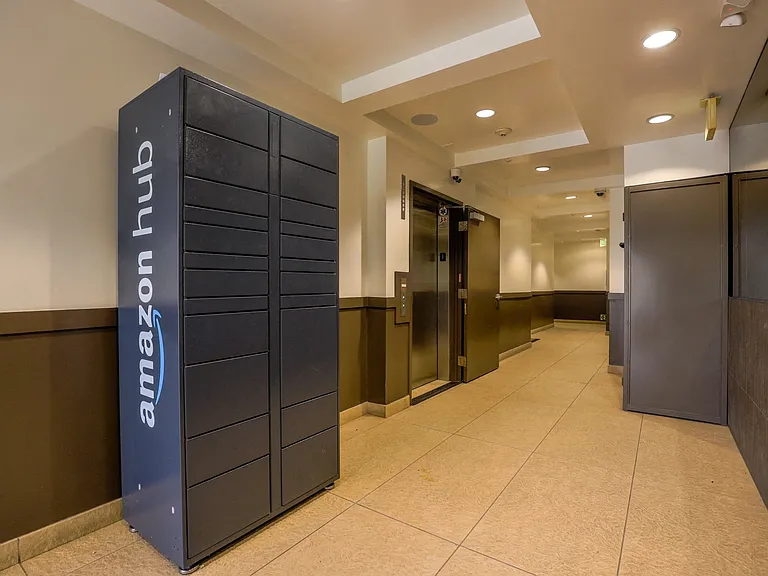 Lobby of Amherst Rochester and Resident Package Locker