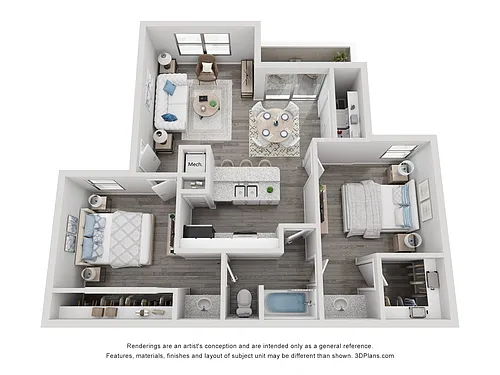 Floor plan Orchard - 2 Bedrooms