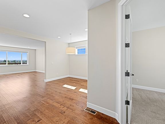 Entry way, dining room and door to office