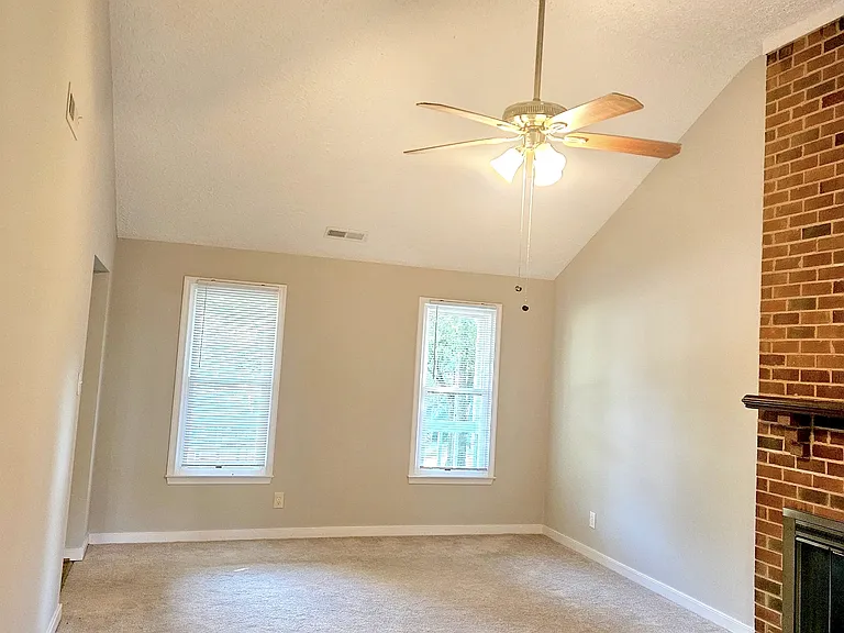 Living room, facing front of home. The living room was just repainted.
