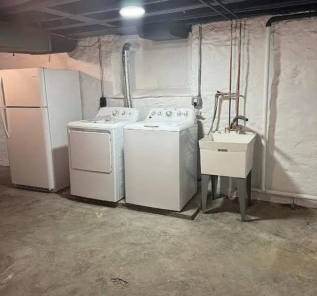 New washer and dryer in unit.