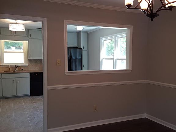 Dining room open to kitchen