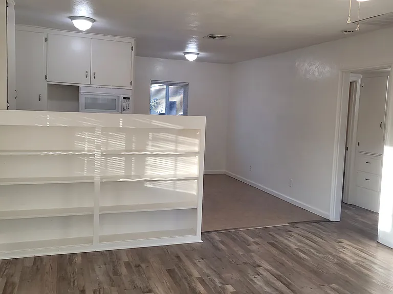 Living room built-in bookcase