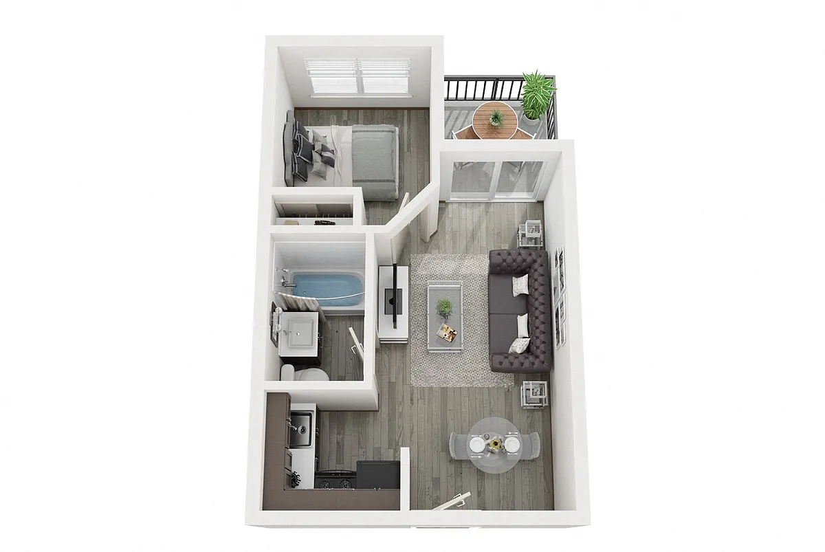 Floor plan 1 bedroom
