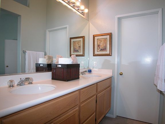 Master bathroom with walk-in closet