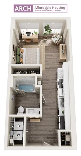 Floor plan S3 Studio Affordable
