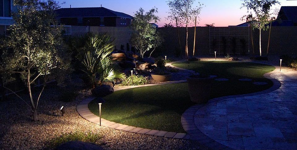 Travertine Tile and Custom Lighting