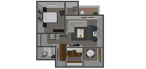 Floor plan One Bedroom