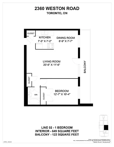 Floor plan 1 Bedroom