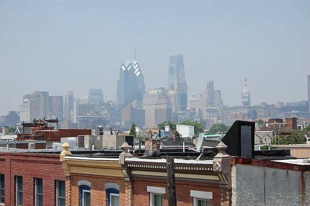 Rooftop skyline view
