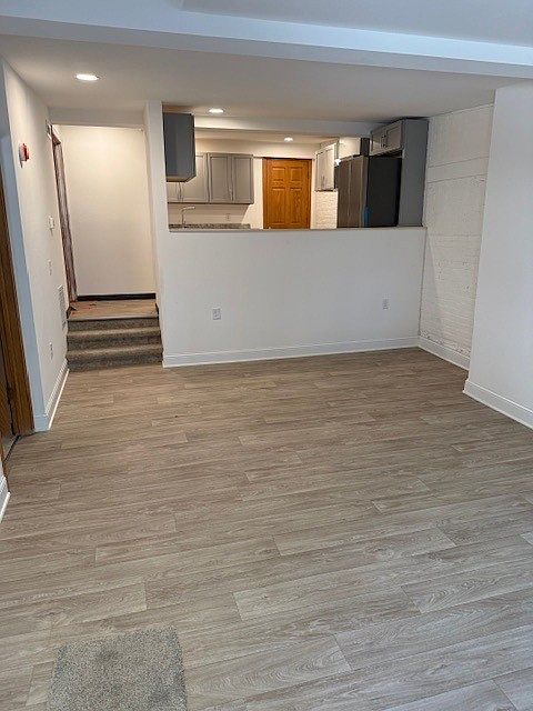 Living room from entry door facing kitchen