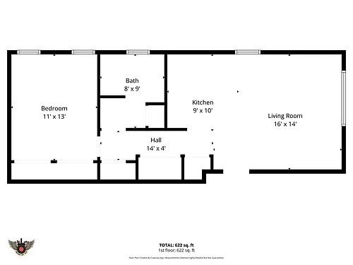Floor plan 1 Bedroom unit