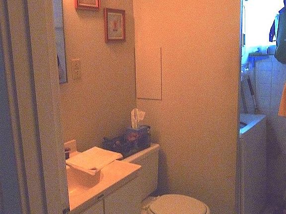 half bath with laundry on main level