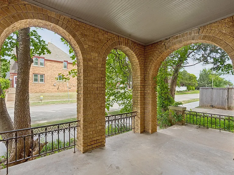 Large shaded patio