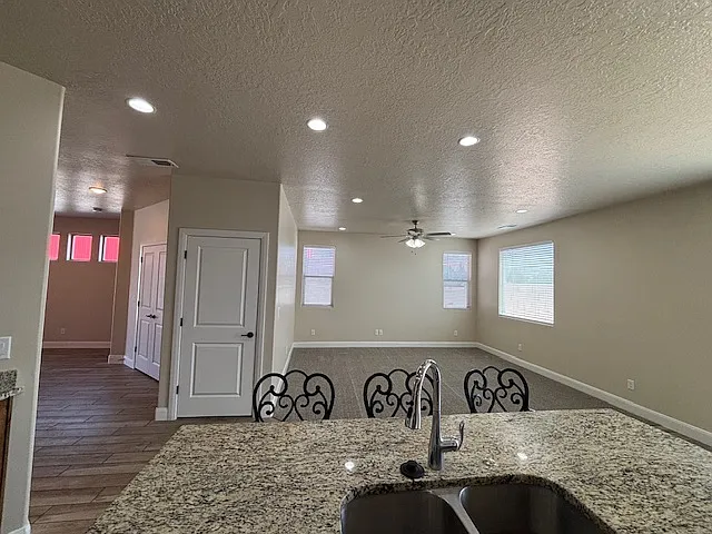 Kitchen into family room