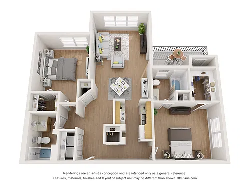 Floor plan 2 Bed / 2 Bath