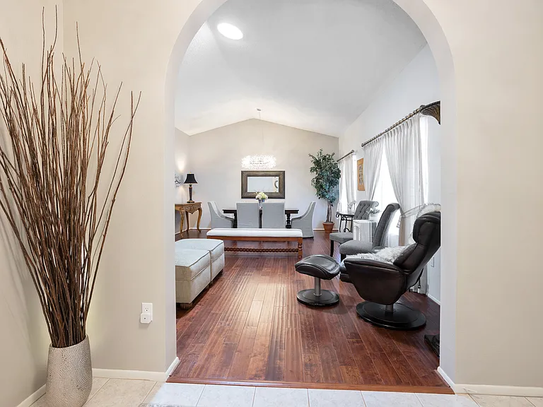 Grand Foyer opening to the living room and dining room
