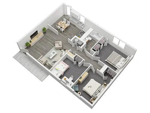 Floor plan 3 Beds 1 Bath