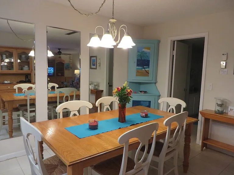 Dining and entrance to Laundry Room and half bath