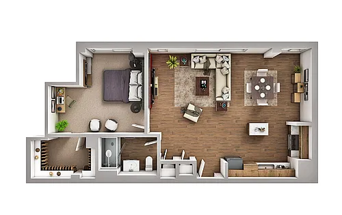 Floor plan 1 bedroom