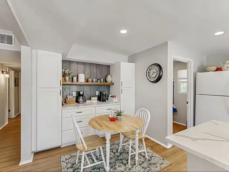Coffee Bar and breakfast table.