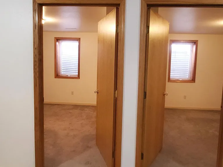 into downstairs bedrooms from family room