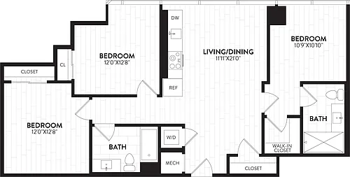 Floor plan 3 Bed-2 Bath-3L Alchemy