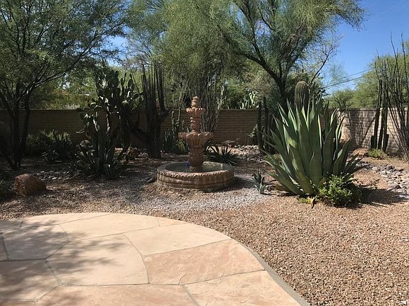 Fountain backyard view