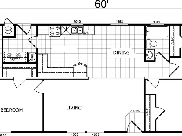 Creekside Manor CM3603B Plan, Country Estates Manufactured Home Community