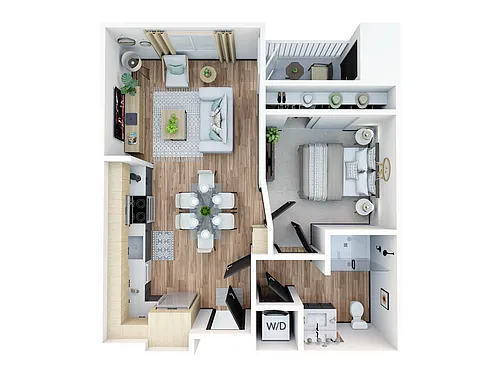 Floor plan Studio w/Den