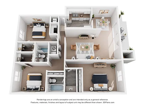 Floor plan 3x2 1396 SQ FT